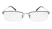 Soigné Unisex Half Rim Rectangular Spectacle Frame.Gold&Black-Large