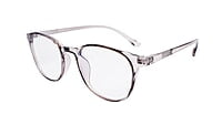 Soigné Unisex Round Spectacle Frames.See Through Gray-Medium Soigné Unisex Round Spectacle Frames.See Through Gray-Medium