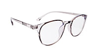 Soigné Unisex Round Spectacle Frames.See Through Gray-Medium Soigné Unisex Round Spectacle Frames.See Through Gray-Medium