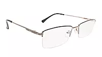 Soigné Unisex Half Rim Rectangular Spectacle Frame.Gold&Black-Large