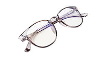 Soigné Unisex Round Spectacle Frames.See Through Gray-Medium Soigné Unisex Round Spectacle Frames.See Through Gray-Medium