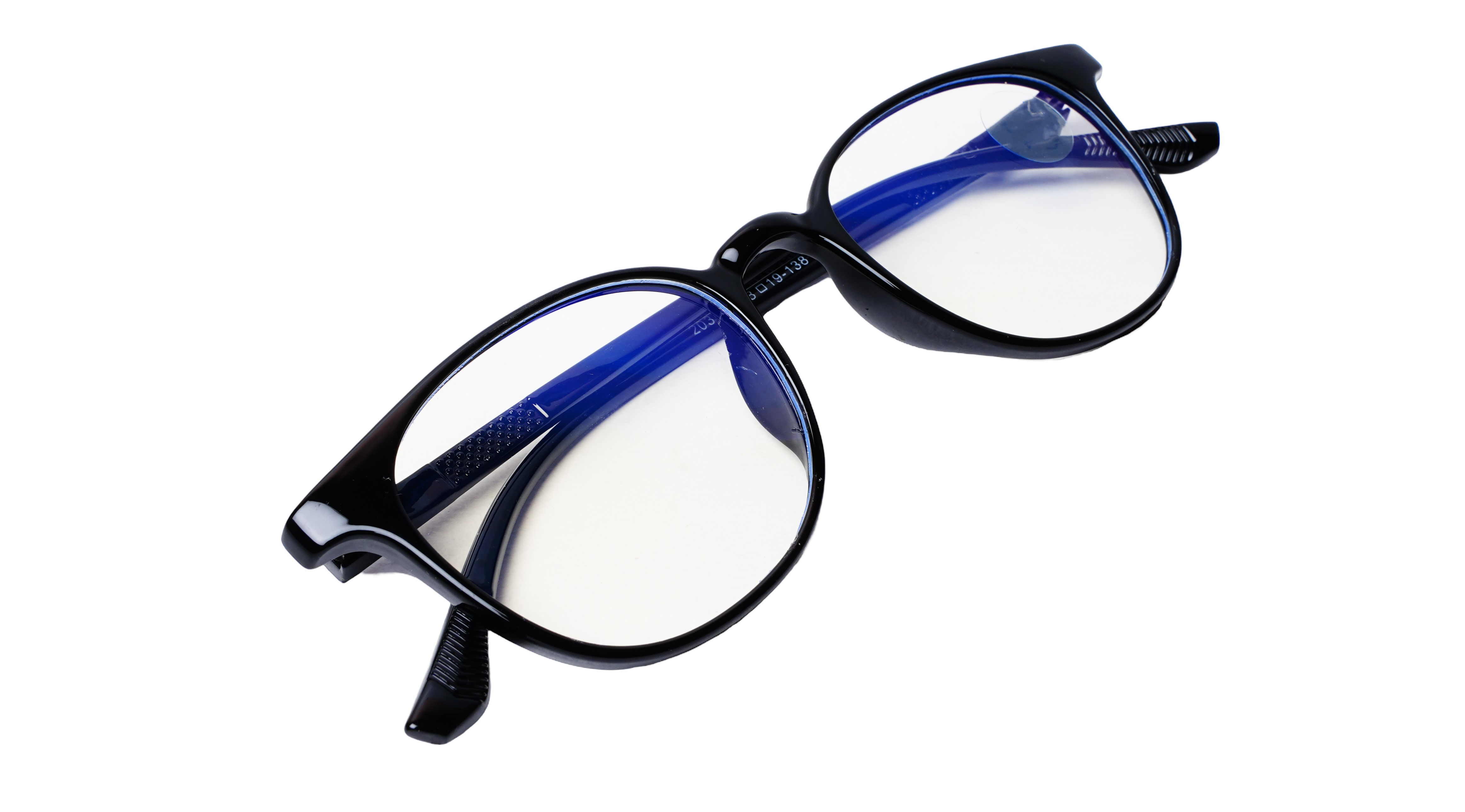 Soigné Unisex Round Spectacle Frames.Glossy Black-Medium