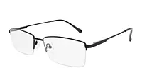 Soigné Unisex Half Rim Rectangular Spectacle Frame.Black Color-Large