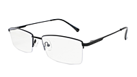 Soigné Unisex Half Rim Rectangular Spectacle Frame.Black Color-Large Soigné Unisex Half Rim Rectangular Spectacle Frame.Black Color-Large