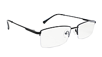 Soigné Unisex Half Rim Rectangular Spectacle Frame.Black Color-Large Soigné Unisex Half Rim Rectangular Spectacle Frame.Black Color-Large