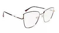 Soigné Female Oversized Cat Eye Spectacle Frame.Golden&Black