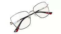 Soigné Female Oversized Cat Eye Spectacle Frame.Golden&Black