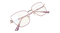 Soigné Female Oversized Cat Eye Spectacle Frame.Golden&Purple Soigné Female Oversized Cat Eye Spectacle Frame.Golden&Purple