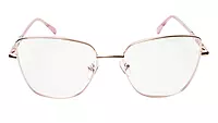 Soigné Female Oversized Cat Eye Spectacle Frame.Golden&Pink