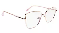 Soigné Female Oversized Cat Eye Spectacle Frame.Golden&Pink