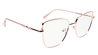 Soigné Female Oversized Cat Eye Spectacle Frame.Golden&Pink Soigné Female Oversized Cat Eye Spectacle Frame.Golden&Pink