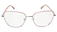 Soigné Female Oversized Cat Eye Spectacle Frame.Gold&Pink