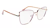 Soigné Female Oversized Cat Eye Spectacle Frame.Gold&Pink