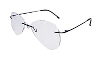 Soigné Unisex Rimless Aviator Spectacle Frame.Blue-Large Soigné Unisex Rimless Aviator Spectacle Frame.Blue-Large