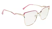 Soigné Female Oversize Cat Eye Spectacle Frame.Golden&Pink