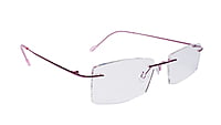 Soigné Female Rimless Rectangular Spectacle Frame.Light Pink Soigné Female Rimless Rectangular Spectacle Frame.Light Pink