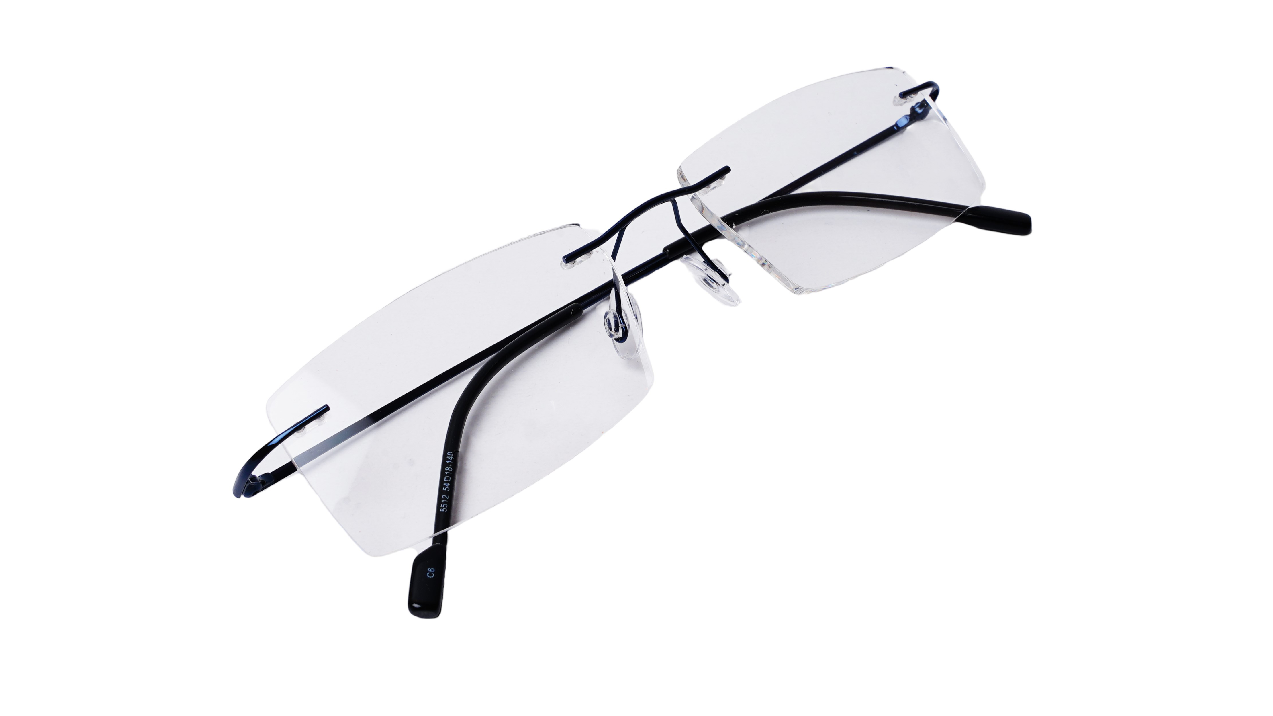 Soigné Unisex Rectangular Rimless Spectacle Frame.Blue