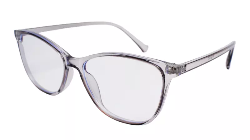Soigné Female Large Cat Eye Spectacle Frame.Gray