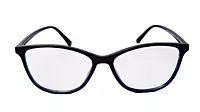 Soigné Female Large Cat Eye Spectacle Frame.Gloss Black