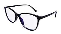 Soigné Female Large Cat Eye Spectacle Frame.Gloss Black
