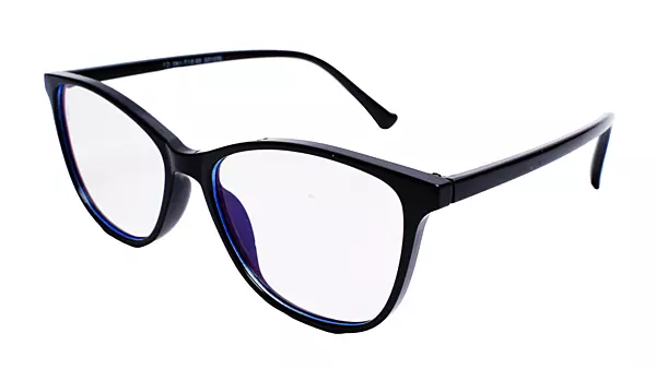 Soigné Female Large Cat Eye Spectacle Frame.Gloss Black