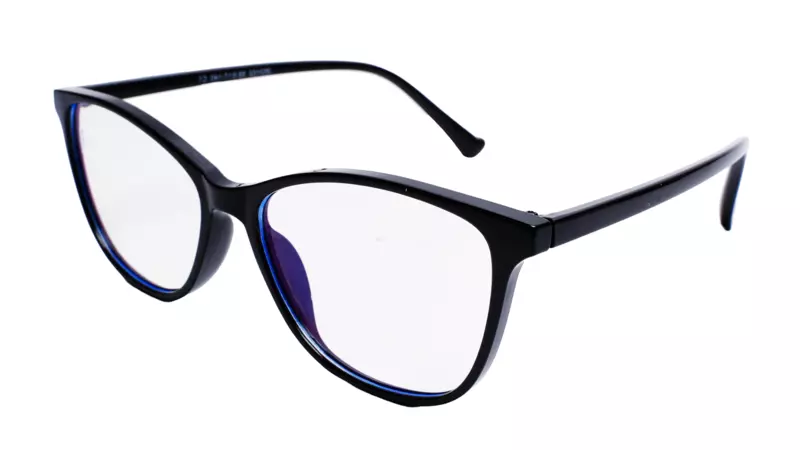Soigné Female Large Cat Eye Spectacle Frame.Gloss Black