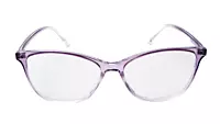 Soigné Female Large Cat Eye Spectacle Frame.Purple&Transparent