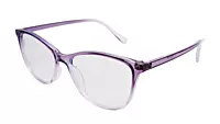 Soigné Female Large Cat Eye Spectacle Frame.Purple&Transparent