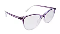 Soigné Female Large Cat Eye Spectacle Frame.Purple&Transparent