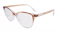 Soigné Female Large Cat Eye Spectacle Frame.Brown&Transparent