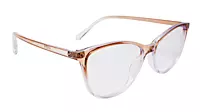 Soigné Female Large Cat Eye Spectacle Frame.Brown&Transparent