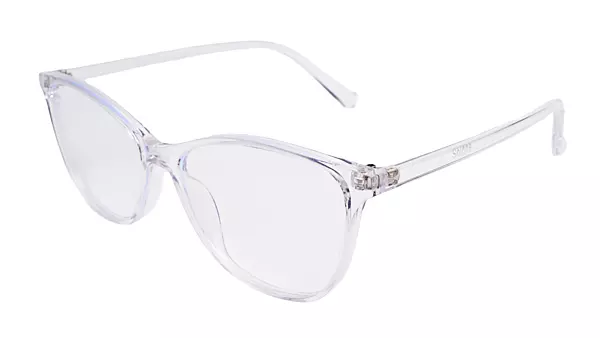 Soigné Female Large Cat Eye Spectacle Frame.Transparent Frame
