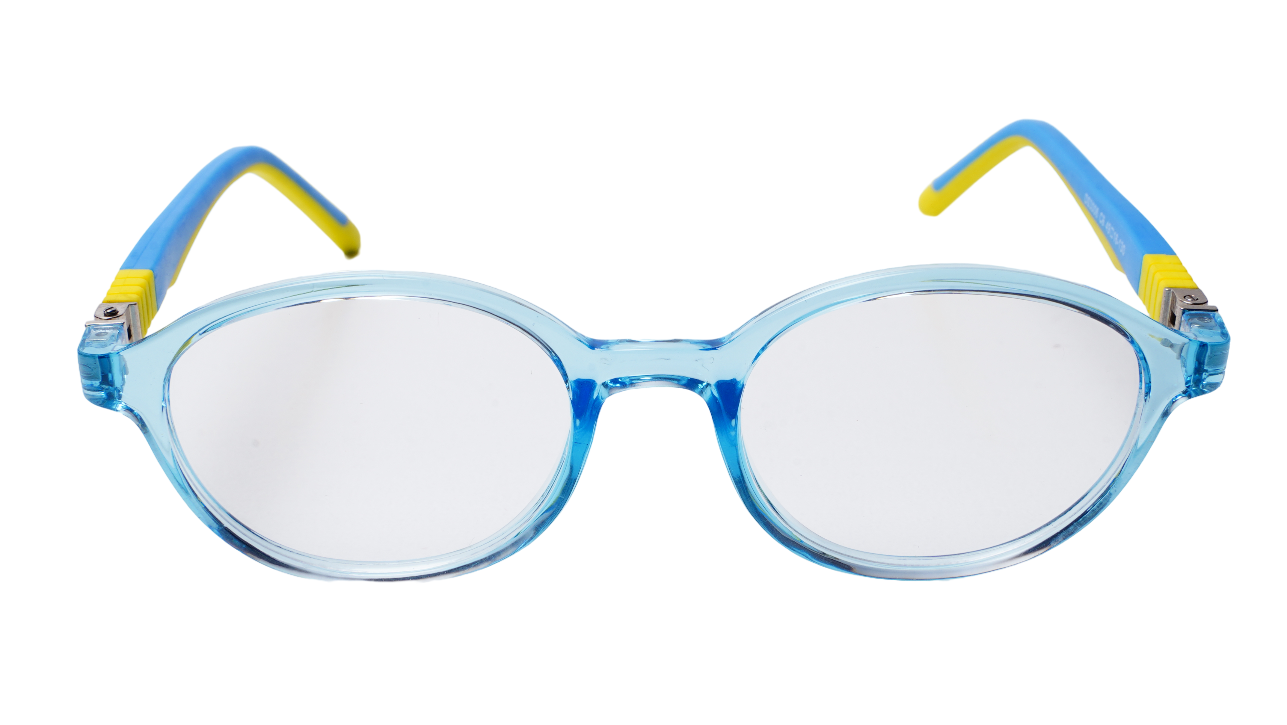 Soigné Kids Small Round Spectacle Frame.Blue&Yellow.(4-11)Yr-Unisex