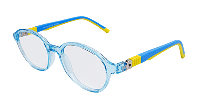 Soigné Kids Small Round Spectacle Frame.Blue&Yellow.(4-11)Yr-Unisex