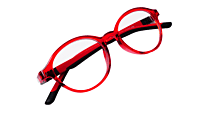 Soigné Kids Small Round Spectacle Frame.Red&Black.(4-11)Yr-Unisex Soigné Kids Small Round Spectacle Frame.Red&Black.(4-11)Yr-Unisex