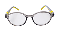 Soigné Kids Small Round Spectacle Frame.Gray&Yellow.(4-11)Yr-Unisex Soigné Kids Small Round Spectacle Frame.Gray&Yellow.(4-11)Yr-Unisex
