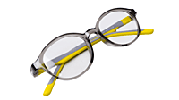 Soigné Kids Small Round Spectacle Frame.Gray&Yellow.(4-11)Yr-Unisex Soigné Kids Small Round Spectacle Frame.Gray&Yellow.(4-11)Yr-Unisex