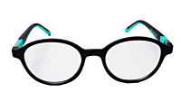Soigné Kids Small Round Spectacle Frame.Black&Green.(4-11)Yr-Unisex Soigné Kids Small Round Spectacle Frame.Black&Green.(4-11)Yr-Unisex