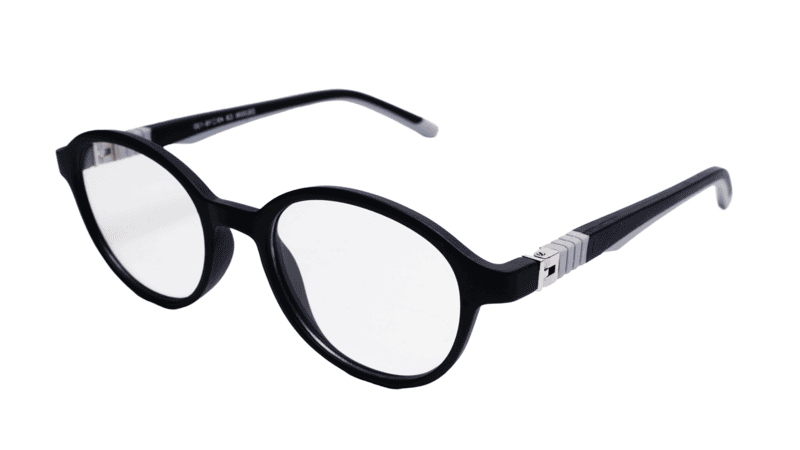 Soigné Kids Small Round Spectacle Frame.Black&Gray.(4-11)Yr-Unisex Soigné Kids Small Round Spectacle Frame.Black&Gray.(4-11)Yr-Unisex