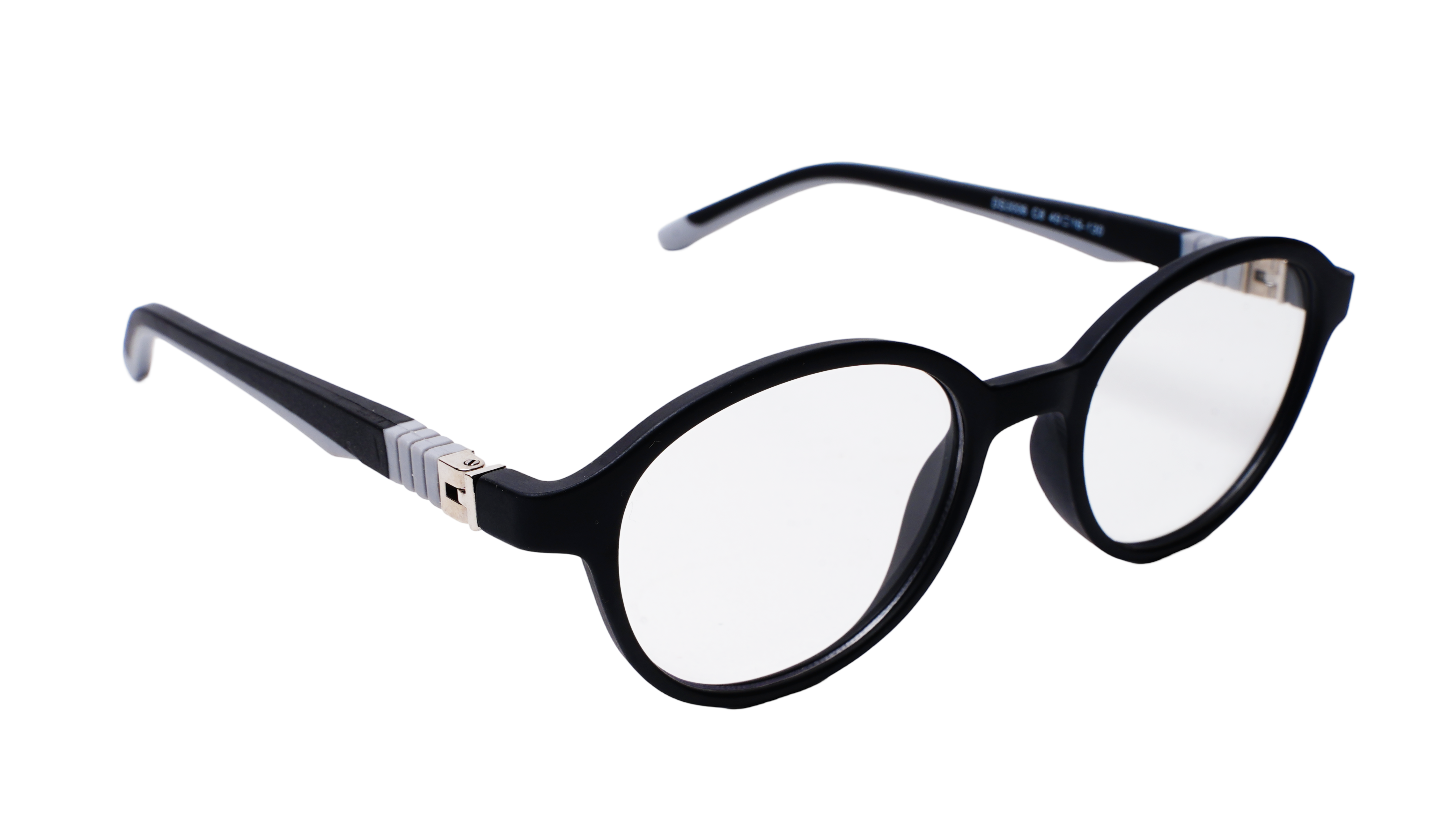 Soigné Kids Small Round Spectacle Frame.Black&Gray.(4-11)Yr-Unisex
