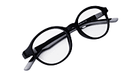 Soigné Kids Small Round Spectacle Frame.Black&Gray.(4-11)Yr-Unisex Soigné Kids Small Round Spectacle Frame.Black&Gray.(4-11)Yr-Unisex