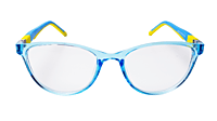 Soigné Kids Small Cateye Spectacle Frame.Blue&Yellow(7-13)Y-Girl Soigné Kids Small Cateye Spectacle Frame.Blue&Yellow(7-13)Y-Girl