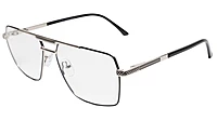 Soigné Unisex Rectangular Spectacle Frame.Golden&Black-Large
