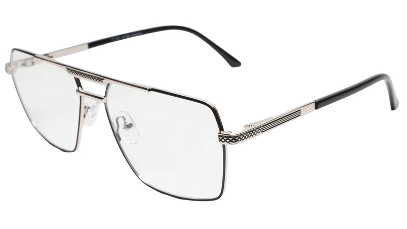 Soigné Unisex Rectangular Spectacle Frame.Golden&Black-Large
