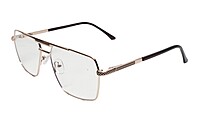 Soigné Unisex Rectangular Spectacle Frame.Golden-Large Soigné Unisex Rectangular Spectacle Frame.Golden-Large