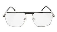 Soigné Unisex Rectangular Spectacle Frame.Silver-Large