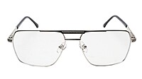 Soigné Unisex Rectangular Spectacle Frame.Silver-Large Soigné Unisex Rectangular Spectacle Frame.Silver-Large