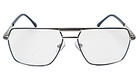 Soigné Unisex Rectangular Spectacle Frame.Blue&Silver-Large