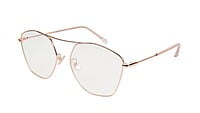 Unisex Large Pentagon Spectacle Frame. Rose Gold Frame Unisex Large Pentagon Spectacle Frame. Rose Gold Frame