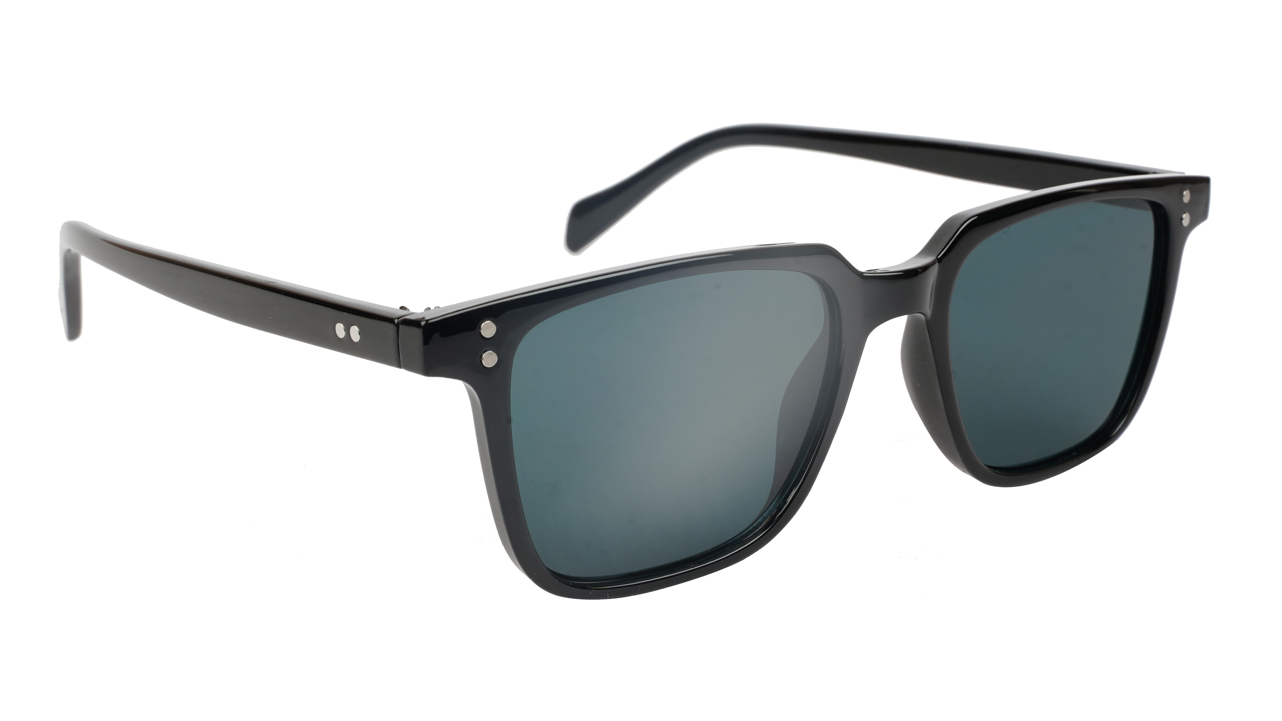 Unisex Medium Square Sunglasses. Black Frame.